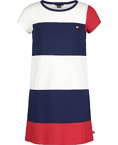 Tommy Hilfiger Girls' Short Sleeve Flag T-shirt Dress, Relaxed Fit With Classic Logo Design & Crewneck, Flag Blue, 8-10