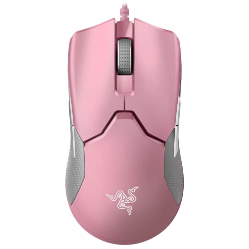 Razer Viper Ultralight Ambidextrous Wired Gaming Mouse: 2nd Gen Optical Mouse Switches - 16K DPI Optical Sensor - Chroma RGB Lighting - 8 Programmable Buttons - Drag-Free Cord - Quartz Pink