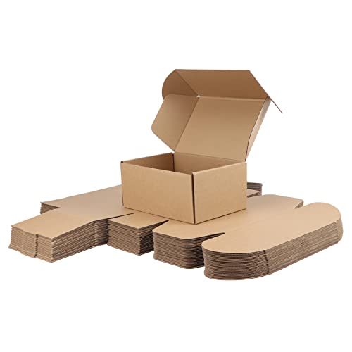 PHAREGE 9x6x4 inch Shipping Boxes 25 Pack, Brown Cardboard Gift Boxes with Lids for Wrapping Giving Women Men Presents, Corrugated Mailer Boxes for Packaging Mailing Small Business