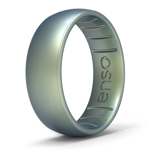 Enso Rings Classic Elements Silicone Ring – Wedding Engagement Band – 6.6mm Wide, 1.75mm Thick (Volcanic Ash, 6)