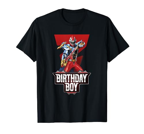 Power Rangers Birthday Boy Dino Fury Red Ranger Epic Pose T-Shirt