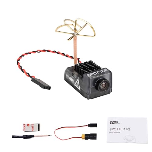 RunCam Spotter V2 FPV Camera and Transmitter,5.8G Micro FPV AIO Cam,OSD, Integrated Mic, FOV170 Degree 700TVL, 40CH,20MW-200MW Adjustable for FPV