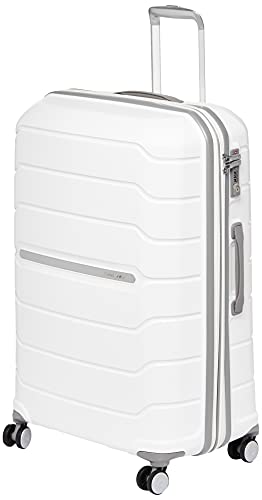 Samsonite Freeform Hardside Expandable with Double Spinner Wheels, Checked-Large 28-Inch, White