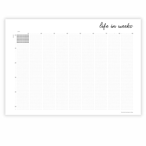 Life in Weeks Calendar, 18' L x 24' W - A Powerful Way to Practice Mindfulness Each Week