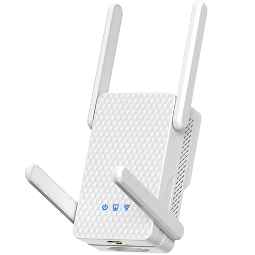 2024 Dual-Band WiFi 6 Extender Signal Booster, 3Gb/s Internet Repeater up to 12,000 sq.ft for Home, 10X Faster Wireless Signal Amplifier w/Gigabit Ethernet Port, Easy Setup(5GHz / 2.4GHz)