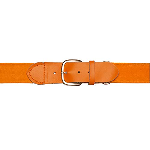 Champion Sports Baseball/Softball Uniform Belt - Comfort Stretch Fit Uniform Belt - Durable Syntex Tab - Youth: 18'-32' - Orange