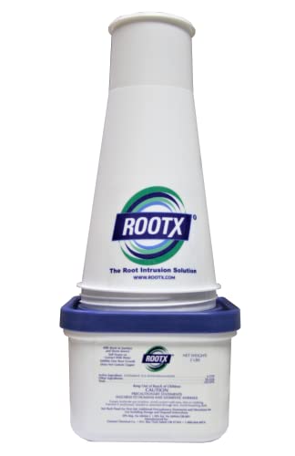 ROOTX - 2LB. JAR with Funnel/APPLICATOR Foaming Root Control for Sewer Lines and Septic Systems