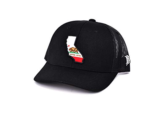Branded Bills 'The 31 PVC' California Patch Hat Curved Trucker - One Size Fits All (Black/Black)