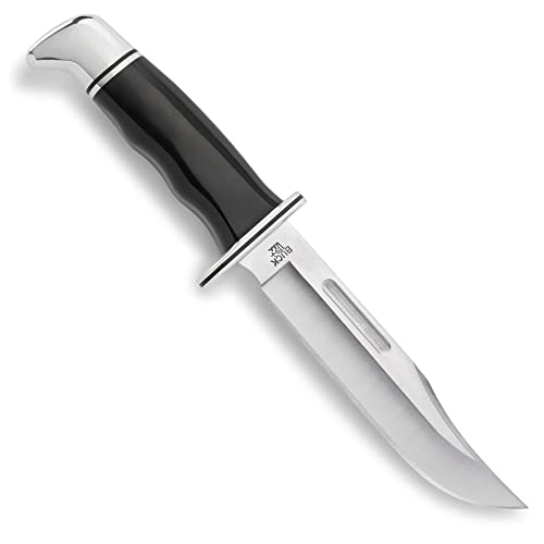 Buck Knives 119 Special Fixed Blade Hunting Knife, 6' 420HC Blade, Black Phenolic Handle with Leather Sheath