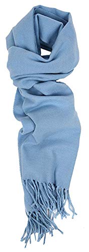 LibbySue-Solid Color Cashmere Feel Winter Scarf (Baby Blue)