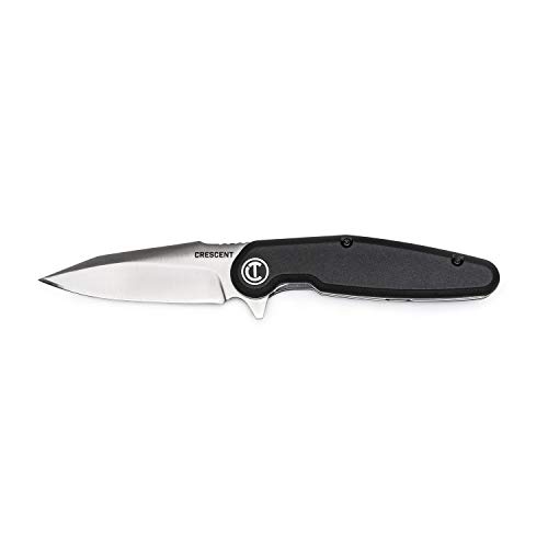 Crescent 3-1/2 Inch Harpoon Blade Composite Handle Pocket Knife - CPK350C, Stainless Steel