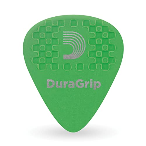 D'Addario DuraGrip Guitar Picks - Guitar Accessories - Grip Stamped - Guitar Picks with Grip for Acoustic Guitar, Electric Guitar, Bass Guitar - 10-pack, 0.85mm-Medium