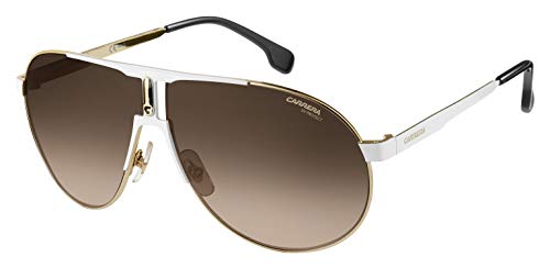Carrera unisex adult Carrera 1005/S Sunglasses, White Gold/Brown Gradient, 66mm 9mm US