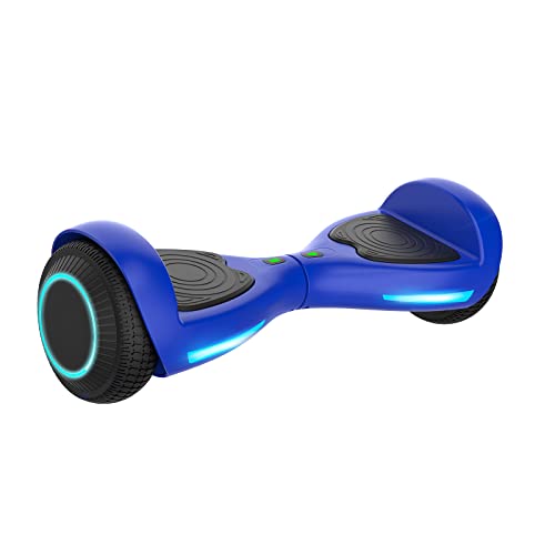 Fluxx Hoverboard with 6.5' LED Wheels & Headlight, Max 3.1Miles Range & 6.2mph Power by 200W Motor, UL2272 Certified Approved and 50.4Wh Battery Self Balancing Scooters (Blue)
