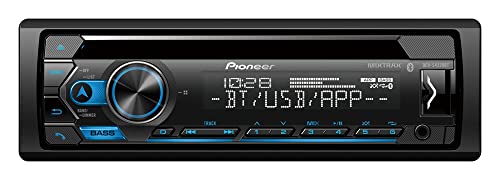 Pioneer DEH-S4220BT Single-Din Bluetooth CD Receiver with USB/AUX Inputs, Pioneer Smart Sync, and Hands-Free Calling for Enhanced in-Car Audio Experience