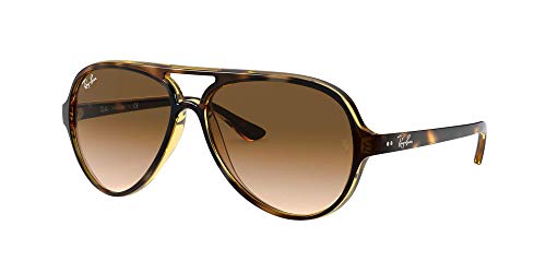 Ray-Ban Women's Pilot Aviator Sunglasses, Matte Havana/Light Brown, One Size