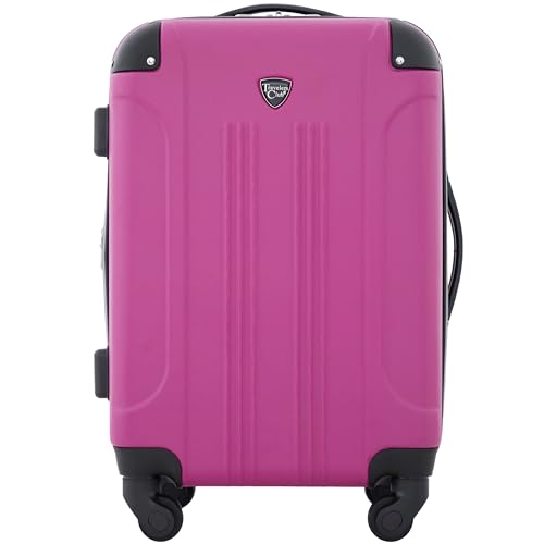 Travelers Club Chicago Hardside Expandable Spinner Luggages, Fuchsia, 20' Carry-On