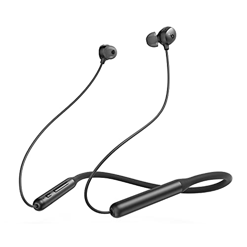 Soundcore by Anker Life U2i Wireless Neckband Headphones, 10mm Drivers with BassUp Technology, 22H Playtime, AI-Enhanced Calls, Foldable and Lightweight, IPX5 Water-Resistant, Secure Fit (Renewed)