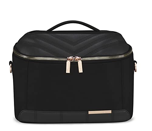 Ted Baker Albany Eco Softside Lightweight Fashion Spinner Luggage Suitcase (Vanity Case, Black)