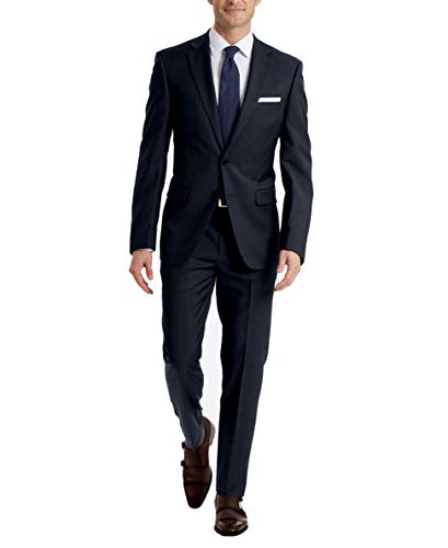 Calvin Klein Men's Slim Fit Suit Separates, Solid Navy, 38 Regular