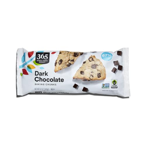 365 by Whole Foods Market, Dark Chocolate Baking Chunks, 12 Ounce