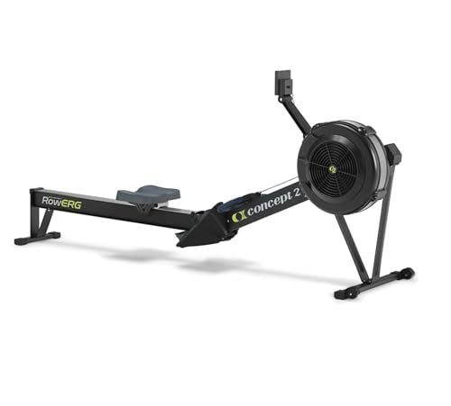 Concept2 RowErg Model D Indoor Rowing Machine - PM5 Monitor, Device Holder, Adjustable Air Resistance, Easy Storage with Black Sweat Towel