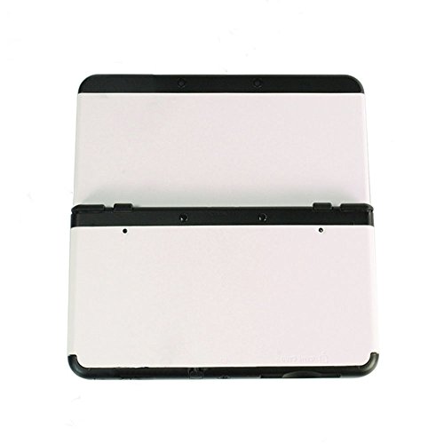Ambertown for Nintendo New 3DS 2015 Version Front Back Faceplate Plates Upper & Back Battery Housing Shell Case Cover (White)
