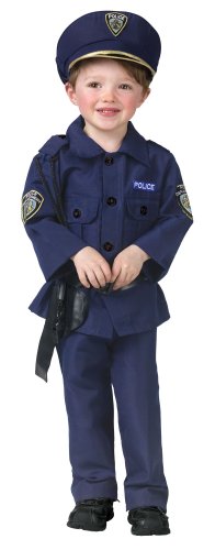 Fun World Costumes Baby Boy's Complete Policeman Toddler Costume, Blue, Toddler Medium(4-6)