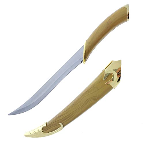 Otakumod 11' Fantasy Medieval Elvish Dagger. For Collection, Gift or Cosplay Renaissance Characters A Fair (Brown)