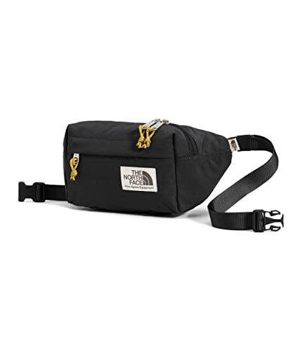 THE NORTH FACE Berkeley Lumbar Waist Pack With Zipper Closure And Adjustable Strap, TNF Black/Mineral Gold, One Size