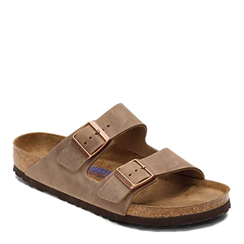 Birkenstock Men's Arizona Soft Footbed Sandals, Tobacco, Brown, 7 Medium US
