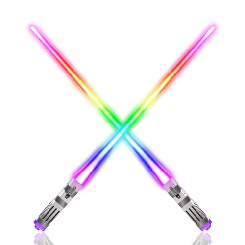 LIGHTSABER CHOPSTICKS LIGHT UP STAR WARS LED Glowing Light Saber Chop Sticks REUSABLE Sushi Lightup Sabers - 8 COLOR MODES 1 Pair