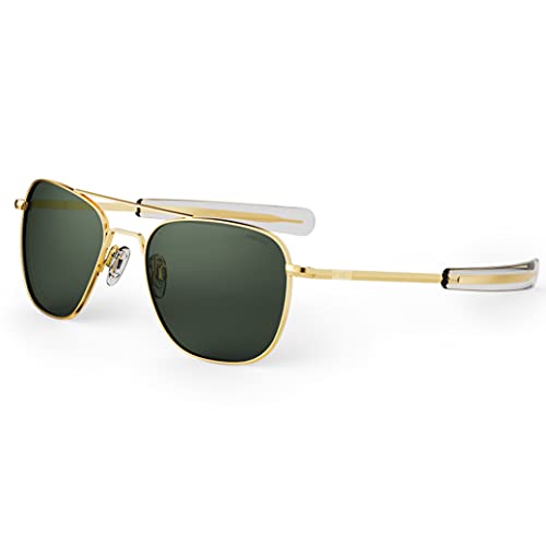 Randolph USA | 23k Gold Classic Aviator Sunglasses for Men or Women Non-Polarized 100% UV