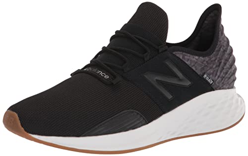 New Balance Men's Fresh Foam Roav V1 Running Shoe, Black/Grey, 9.5