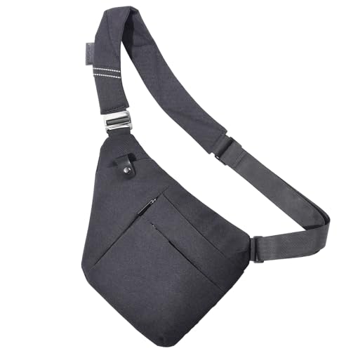 VADOO Sling Bag - Anti-theft Crossbody Shoulder Bag for Men and Women (Black 2.0)