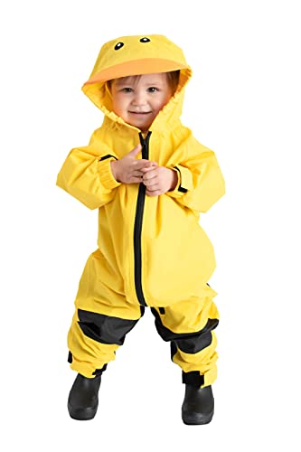 Cuddle Club Toddler Rain Suit - 3T Toddler Rain Jacket Muddy Buddy Rain Suit - Toddler Rain Suit for Toddler Boys & Girls - Rain Suit One Piece Toddler Raincoat - Girls & Boys Toddler Rain Gear