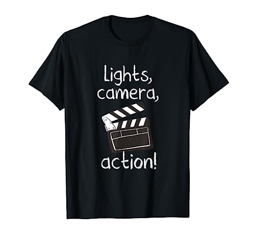 Lights Camera Action Movie Director Movie Clapper Board Gift T-Shirt