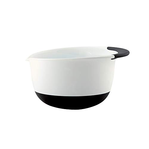 OXO Good Grips 5-Quart Plastic Mixing Bowl,White/Black