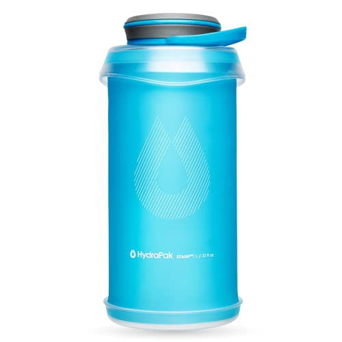 Hydrapak Stash Flexible Water Bottle,Blue, 1-Liter