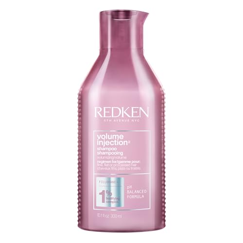 Redken Volume Injection Shampoo | For Fine Hair | Adding Lift & Body | Paraben Free | 10.1 Fl Oz (Pack of 1)