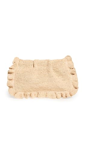 Loeffler Randall Mavis Ruffle Trim Flat Clutch, Natural