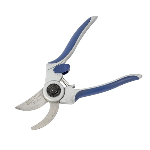 Amazon Basics 7-Inch Steel Bypass Pruning Shears, Blue