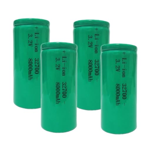 SJEPOCH 【4 Pack】 3.7V Rechargeable Battery, 8000mAh, 32 * 70mm 3.7 Volt Button top Lithium 11A for Doorbells, Headlamps, Flashlights，Green