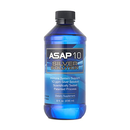 American Biotech Labs - ASAP 10 Silver Solution - Immune System Support, 10 Ppm Colloidal Silver Liquid Silver Solution Daily Immune Support Supplement with Silversol Technology - 8fl Oz