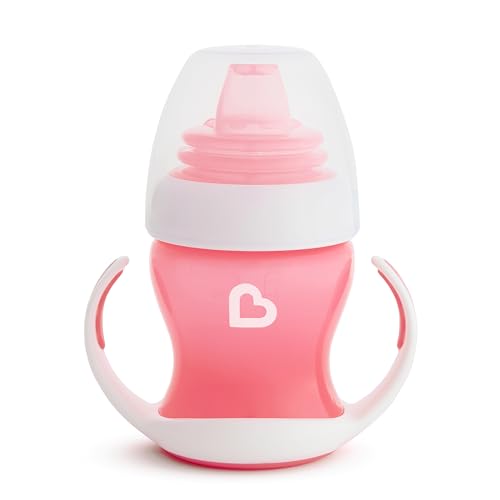 Munchkin Gentle Transition Sippy Trainer Cup, 4 Ounce, Pink