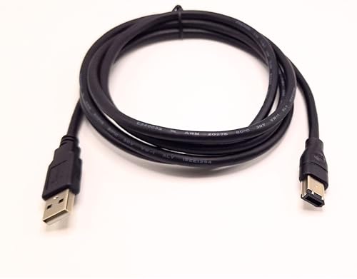 Bizlander Firewire Cable Cord IEEE 1394 6 Pin Male to USB 2.0 A Male Adaptor Convertor Cable Cord 6 Ft