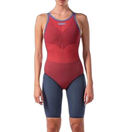 ARENA Women's Powerskin Carbon Duo Competition Racing Swimsuit, Navy/Red/White - Jammer, 28