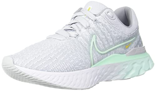 Nike Women's React Infinity Flyknit 3 Running Shoes, Pure Platinum/Mint Foam-White, 8.5 M US