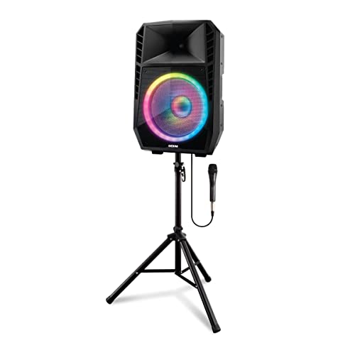 ION Audio Total PA Spartan High-Power Bluetooth Speaker System with Premium Audio, Party Lights and Microphone (Renewed)