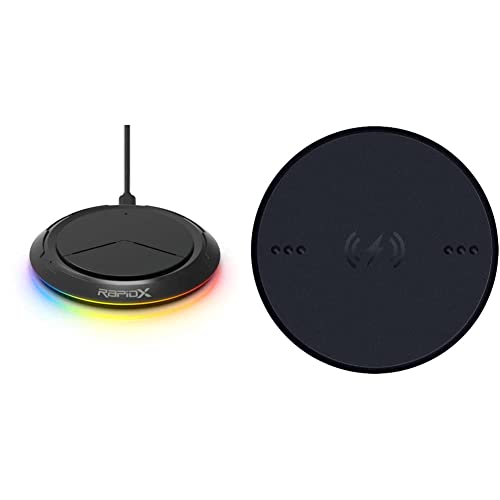 RapidX Prismo RGB Wireless Charger + Razer Wireless Charging Puck for Basilisk V3 Pro Gaming Mouse